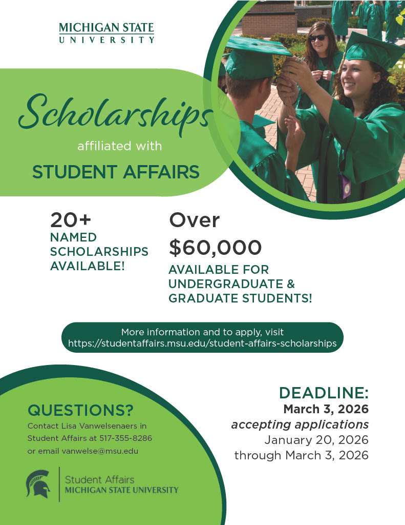 flyer showing scholarship information