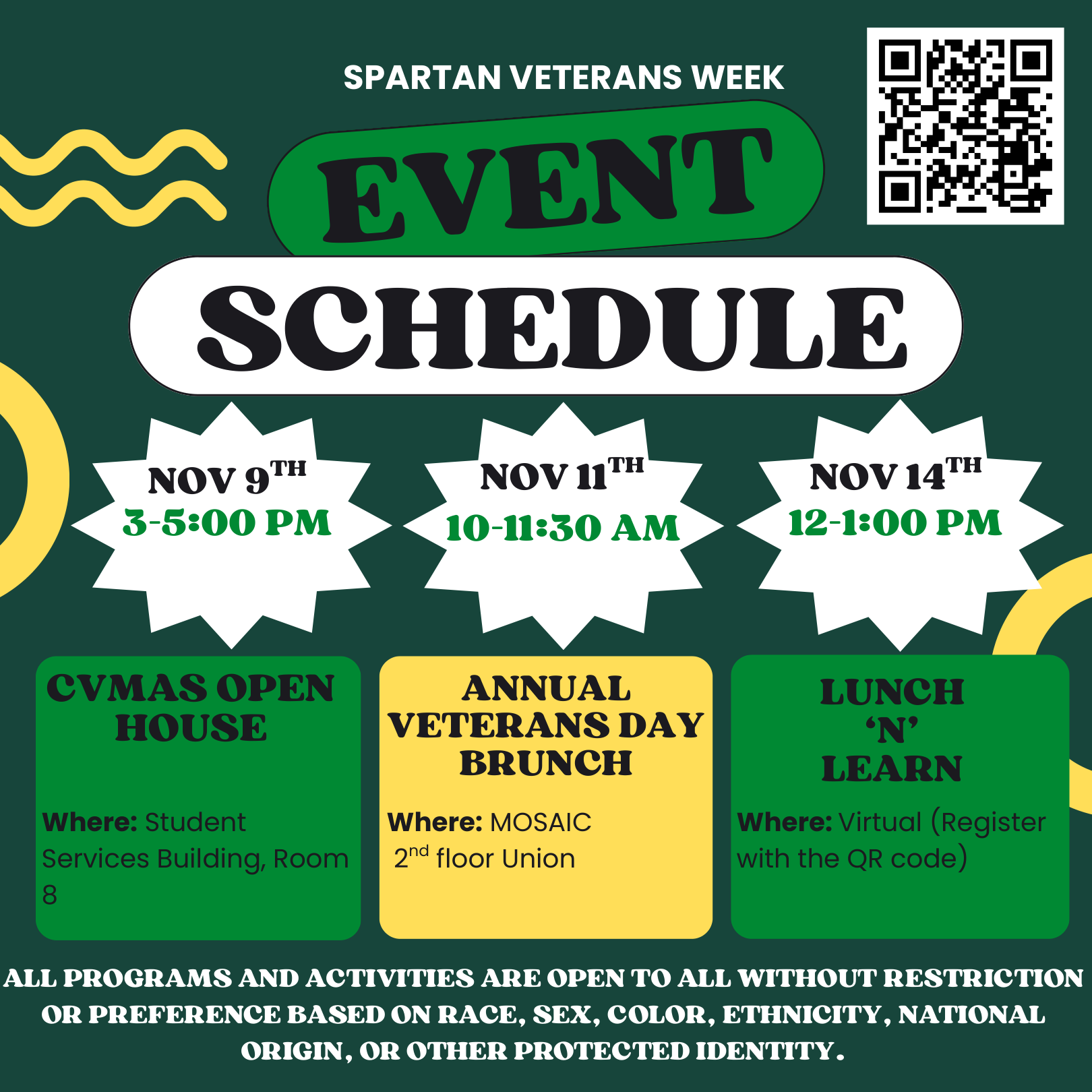 veterans week event flyer
